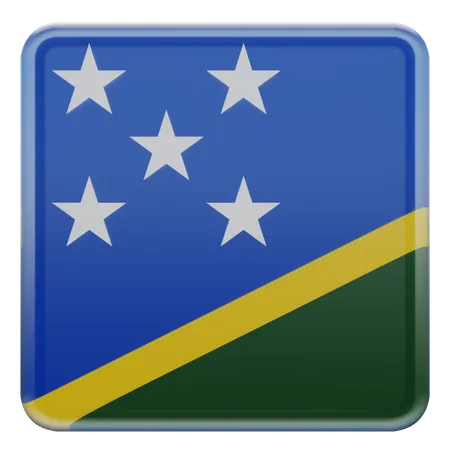 Drapeau carré des Îles Salomon  3D Icon