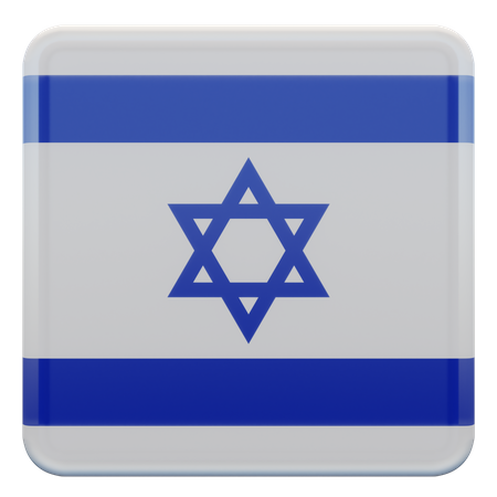 Drapeau carré d'Israël  3D Icon