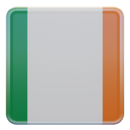 Drapeau carré d'Irlande  3D Icon