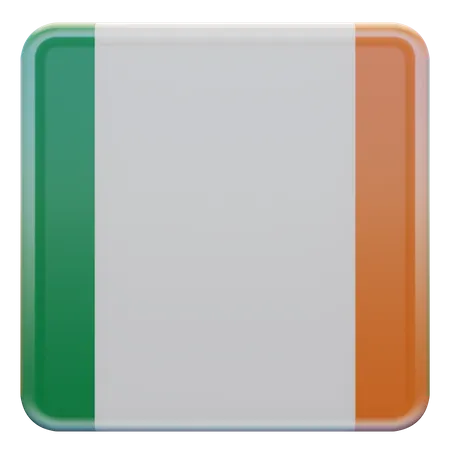 Drapeau carré d'Irlande  3D Icon