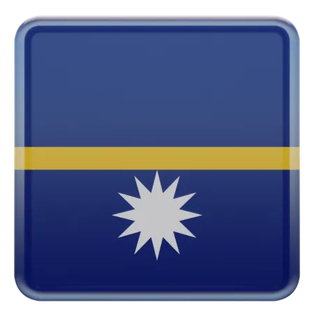 Drapeau carré de Nauru  3D Icon