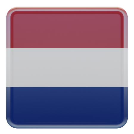 Drapeau carré des Pays-Bas  3D Icon