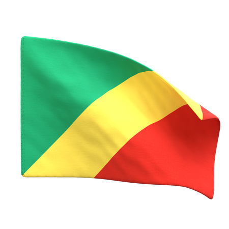 Drapeau du Congo  3D Icon