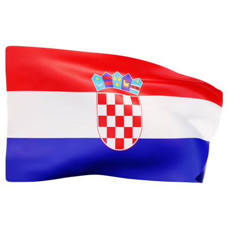 Drapeau de la Croatie  3D Icon