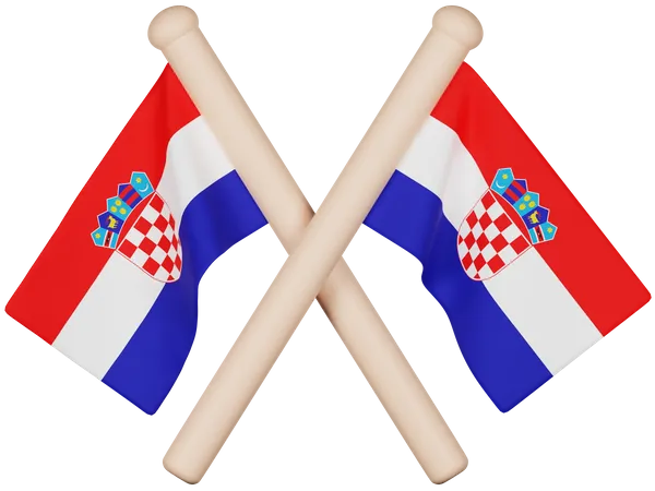 Drapeau de la Croatie  3D Icon
