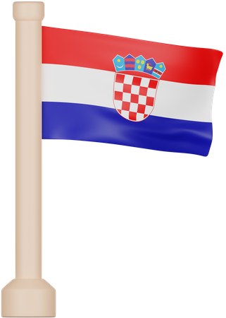 Drapeau de la Croatie  3D Icon