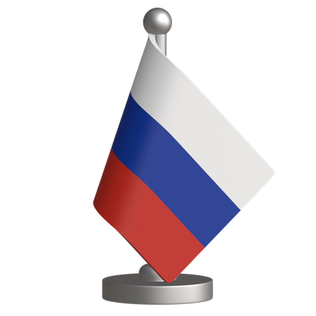 Drapeau de bureau russe  3D Icon