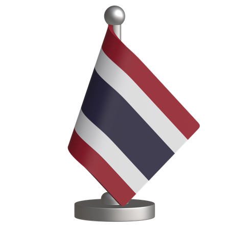 Drapeau de bureau de la Thaïlande  3D Icon