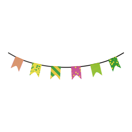Drapeau de carnaval  3D Icon