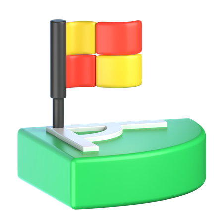 Drapeau de coin  3D Icon