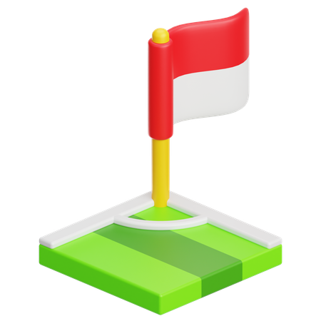 Drapeau de coin  3D Icon