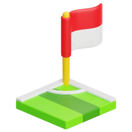 Drapeau de coin  3D Icon