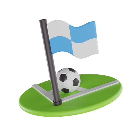 Drapeau de coin  3D Icon