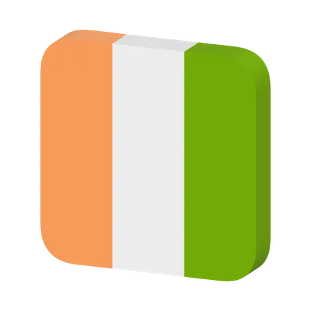 Drapeau de la côte d'ivoire  3D Icon