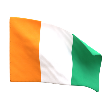 Drapeau de la côte d'ivoire  3D Icon