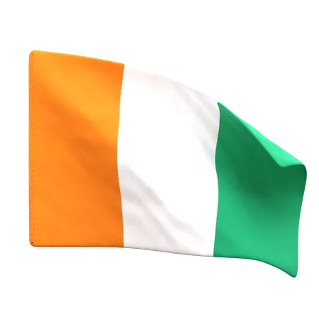 Drapeau de la côte d'ivoire  3D Icon