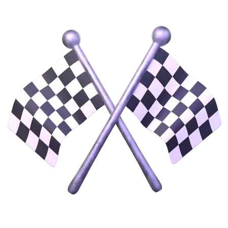 Drapeau de course  3D Icon