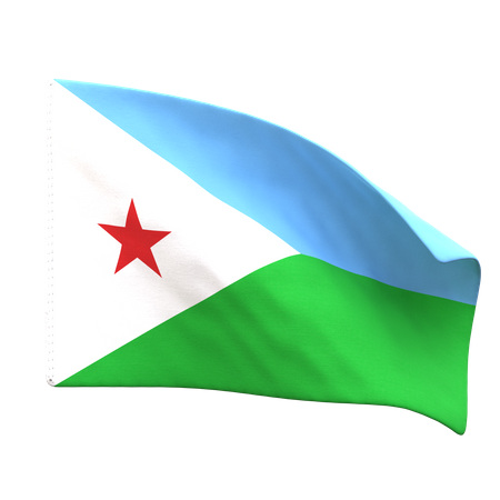 Drapeau de Djibouti  3D Icon