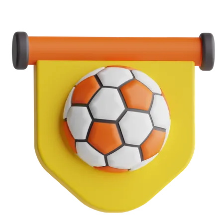Drapeau de football  3D Icon
