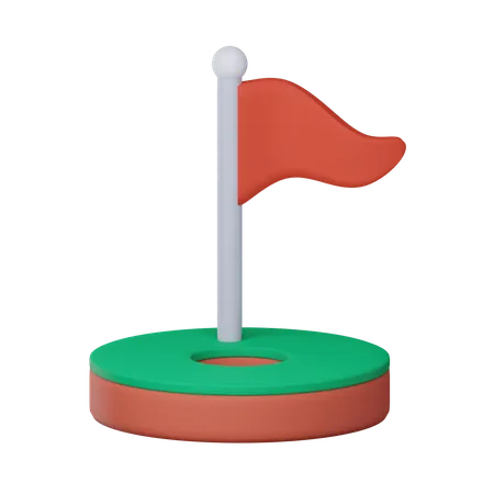 Drapeau de golf  3D Icon