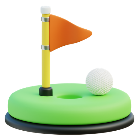 Drapeau de golf  3D Icon