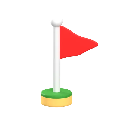 Drapeau de golf  3D Icon