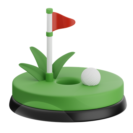 Drapeau de golf  3D Icon