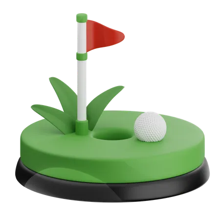 Drapeau de golf  3D Icon