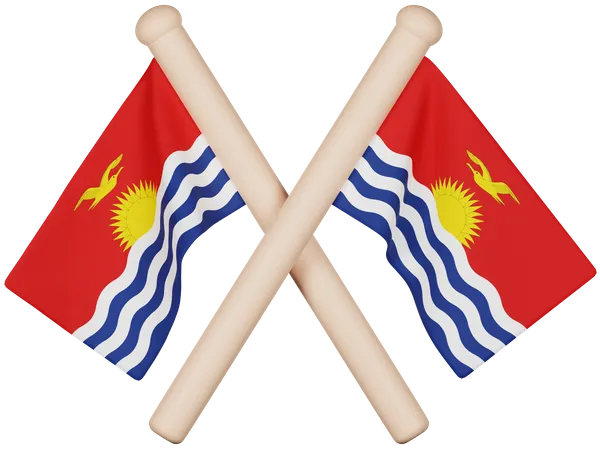 Drapeau des Kiribati  3D Icon