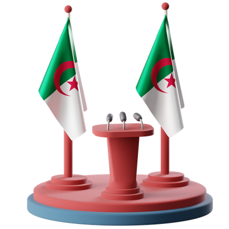 Drapeau de l'Algérie  3D Icon