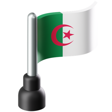 Drapeau de l'Algérie  3D Icon