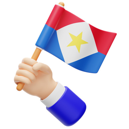 Drapeau de l'île de saba  3D Icon