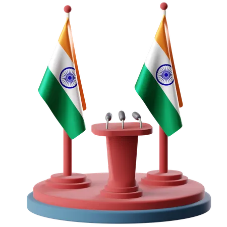 Drapeau de l'Inde  3D Icon