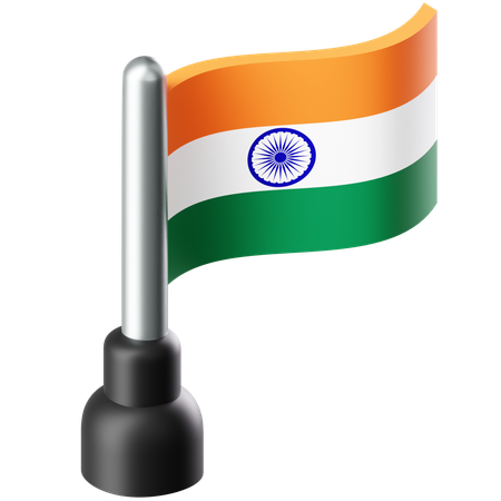 Drapeau de l'Inde  3D Icon