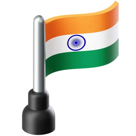 Drapeau de l'Inde  3D Icon