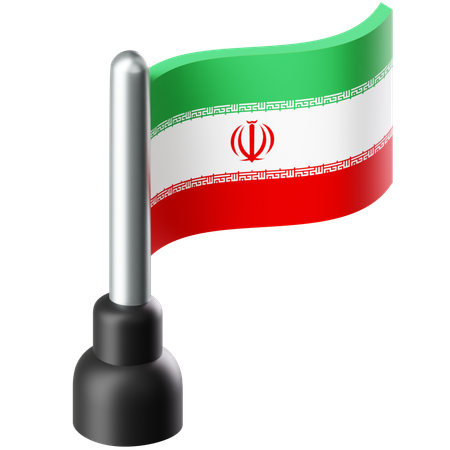 Drapeau de l'iran  3D Icon