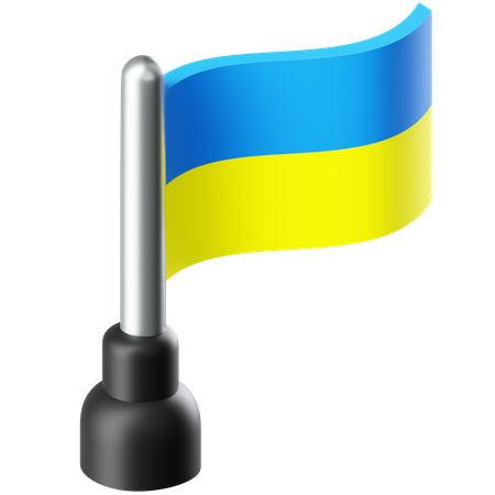 Drapeau de l'ukraine  3D Icon