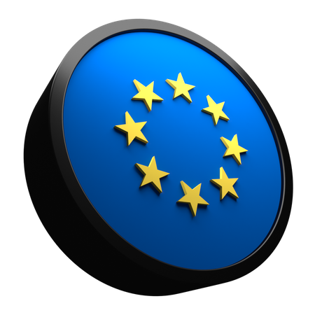 Drapeau de l'union européenne  3D Flag