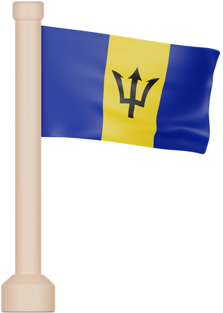 Drapeau de la Barbade  3D Icon