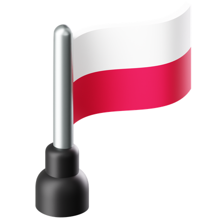 Drapeau de la pologne  3D Icon