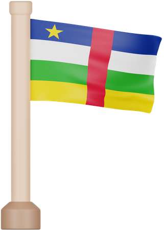 Drapeau de la république centrafricaine  3D Icon