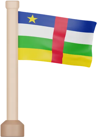 Drapeau de la république centrafricaine  3D Icon