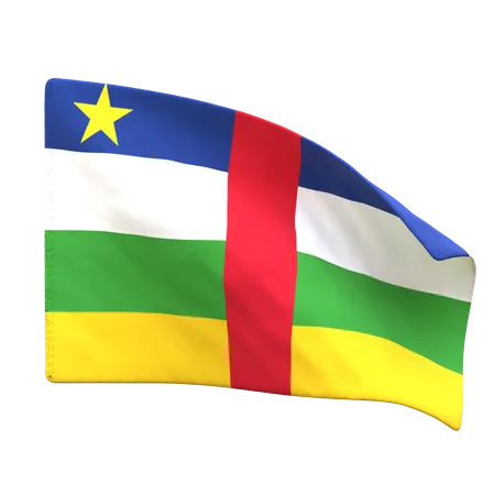 Drapeau de la république centrafricaine  3D Icon