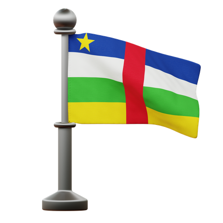 Drapeau de la république centrafricaine  3D Icon