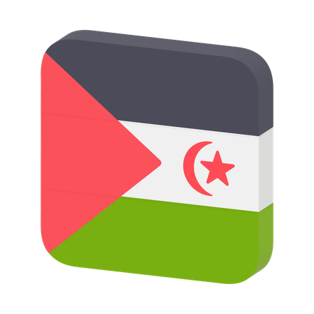Drapeau de la république arabe sahraouie démocratique  3D Icon