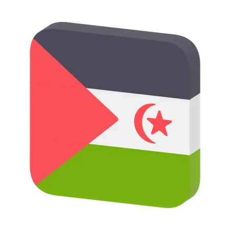 Drapeau de la république arabe sahraouie démocratique  3D Icon