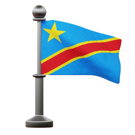 Drapeau de la république démocratique du congo  3D Icon