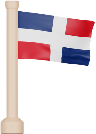 Drapeau de la république dominicaine  3D Icon