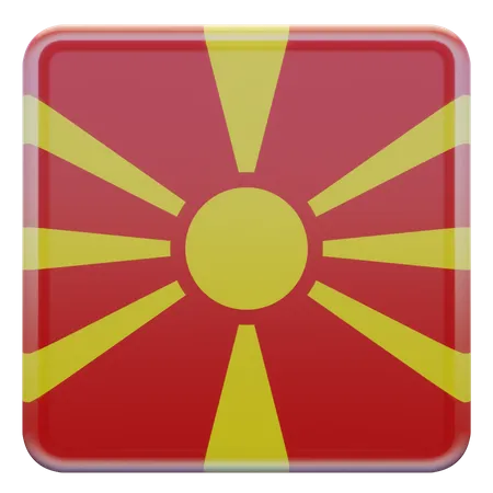 Drapeau de la Macédoine du Nord  3D Flag