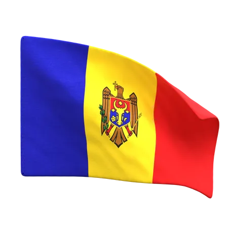 Drapeau Moldavie  3D Icon